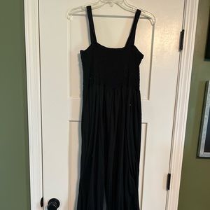 Wide leg black cover up/jumpsuit